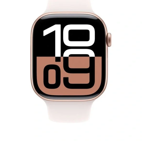 Apple Smartwatch with Gold Case and White Band Series 10 GPS 42MM